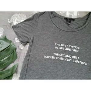 Forever 21 High-low Quote Shirt